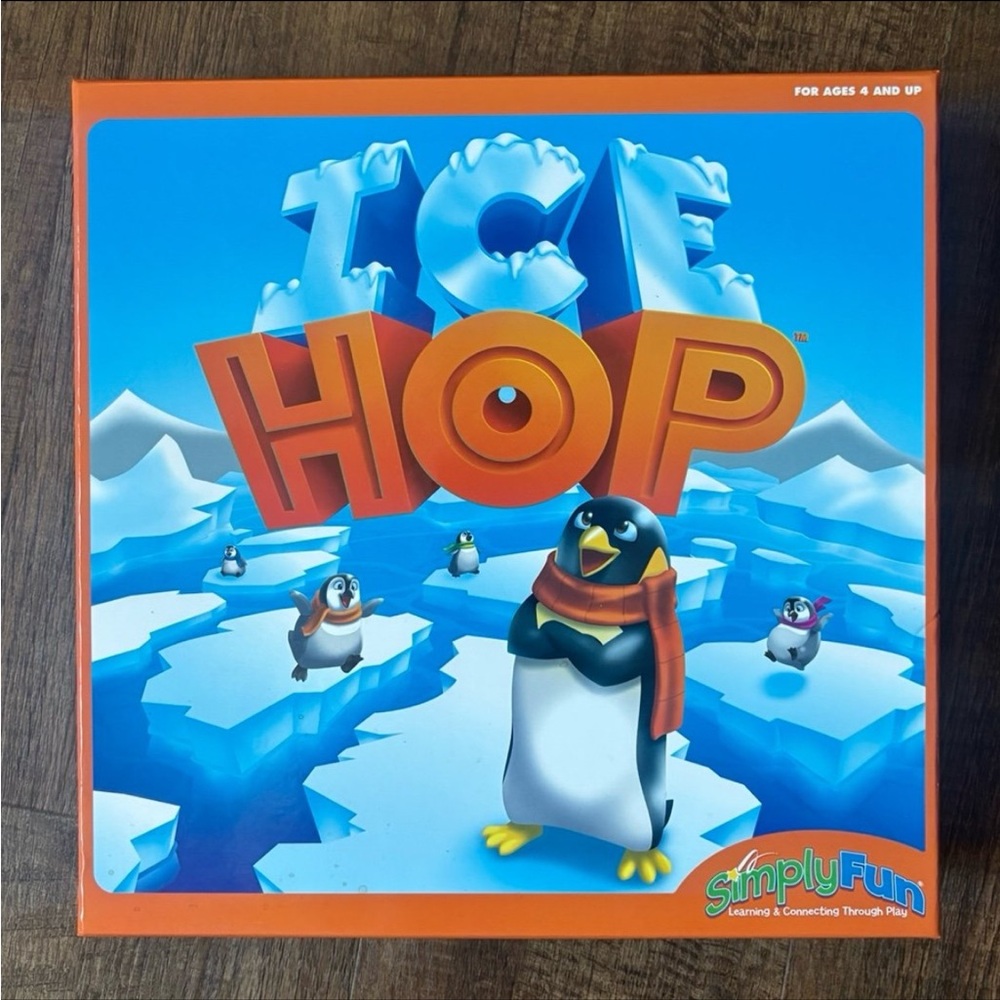 SimplyFun Ice Hop Board Game Educational Numbers Counting Penguins Math Addition